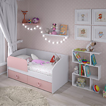Кровать 1600 Baby, белый/айскрим