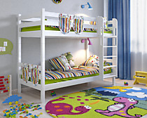 Кровать Сонечка 2х ярусная с прямой лестницей