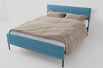 Кровать Горизонт мини 1200, голубой