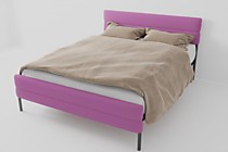 Кровать Горизонт мини 1400, розовый
