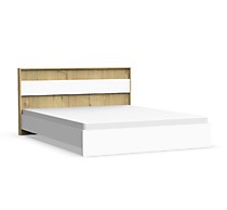 Кровать Лофт 1600 дуб бунратти/белый