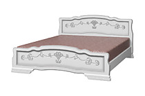 Кровать Карина-6 900 белый жемчуг