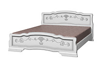 Кровать Карина-6 1200 белый жемчуг