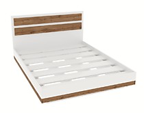 Кровать Лотос парящая 1800, белый/дуб крафт