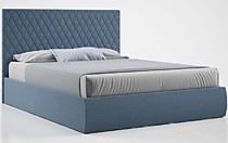 Кровать Стелла с ПМ 1600, багама 03 деним