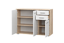 Комод FUN КД-3 дуб сонома/белый открытый