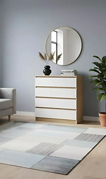 Комод 800/4 ящика дуб сонома/белый