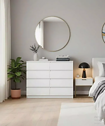 Комод 1200/8 ящиков белый