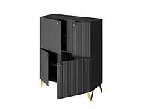 Комод RENO КМ-2 черный открытый