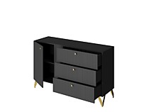 Комод RENO КМ-3 черный открытый