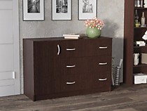 Комод Лофт 3 ящика и 1 дверца, венге