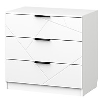 Комод Рикко 80-48 3 ящика белый/изео