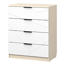 Комод Рикко 80-48 4 ящика дуб млечный/изео
