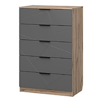 Комод Рикко 80-48 5 ящиков дуб альпийский/меццола