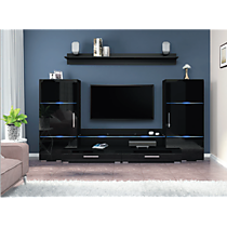 Гостиная Домино, черный глянец