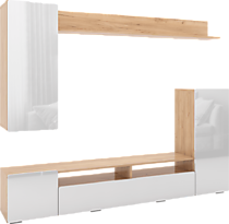 Гостиная Альфа,белый глянец