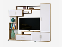 Гостиная Пекин, дуб сонома/белый глянец