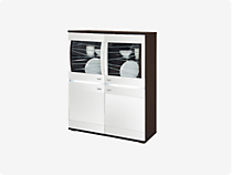 Шкаф-пенал Алабама 06.111, венге/белый глянец