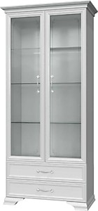 Шкаф Грация ШР-2 витрина 2 стекла, белый