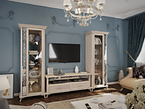 Гостиная Скарлетт с тумбой под ТВ