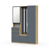 Комплект прихожей Николь дуб бунратти/графит