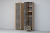 Пенал Эго П-1 на подиуме, темный камень