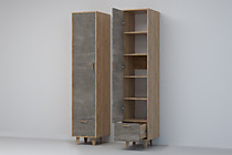 Пенал Эго П-1 на ножках, темный камень