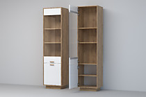 Пенал Эго ПС-1 на подиуме, белый глянец