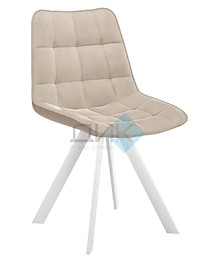 Стул DikLine 229 поворотный, B03 BEIGE, ножки белые