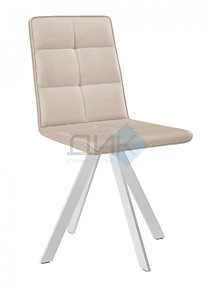 Стул DikLine 230 поворотный B03 BEIGE, ножки белые