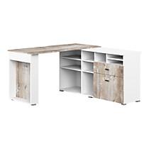 Стол письменный угловой Вилли 140-140 белый/штейн