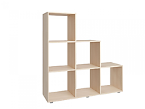 Стеллаж Горка 6, дуб млечный