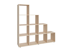 Стеллаж Горка 10, дуб млечный