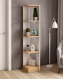 Стеллаж СТМ-1, белый/дуб крафт золотой