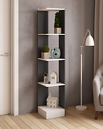 Стеллаж СТМ-1, графит серый/белый