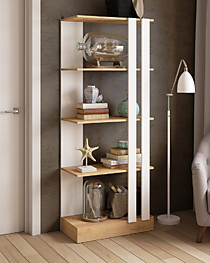 Стеллаж СТМ-2, белый/дуб крафт золотой