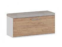 Тумба с мягким сиденьем Энтер 2 крафт золотой