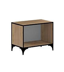 Тумба малая Enter loft, крафт золотой открытая