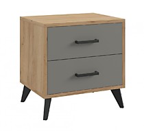 Тумба прикроватная Светлана Лофт крафт золотой/графит